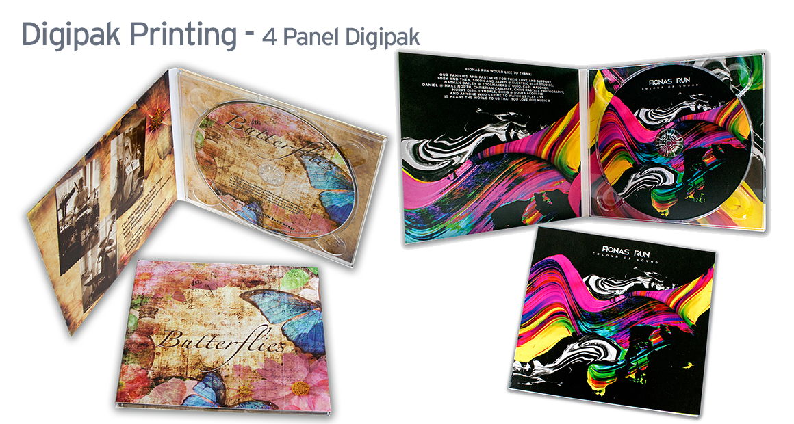 Short Run 4 Panel CD Digipak Printing