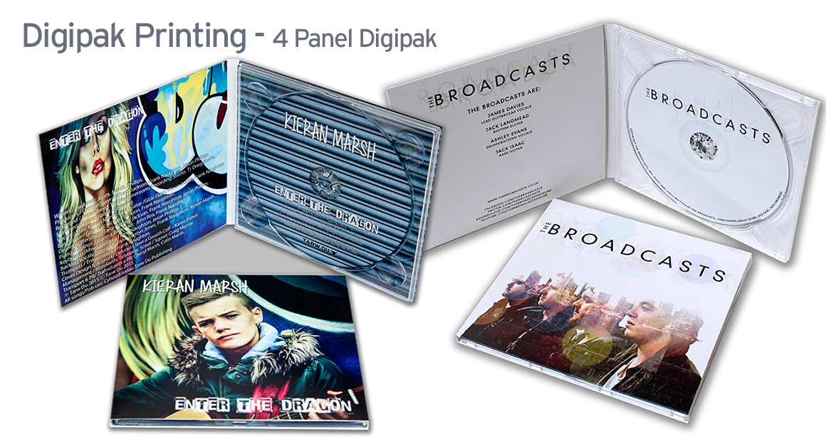 4 Panel CD Digipaks Printed Full Colour