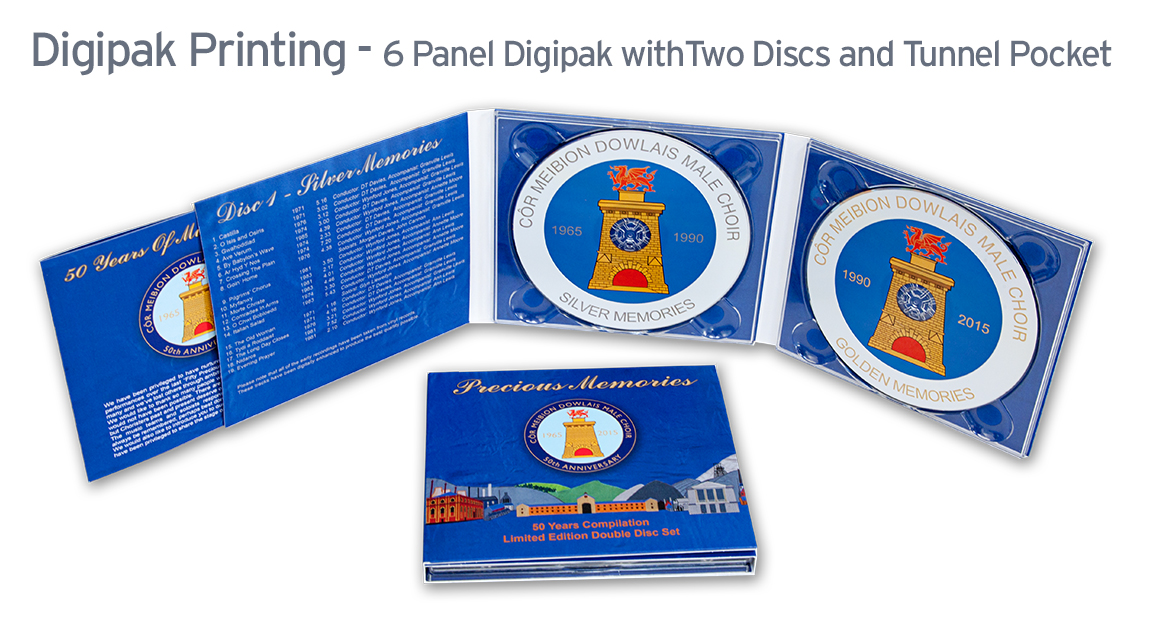 6 Panel CD Digipak Two Dics And Tunnel Pocket