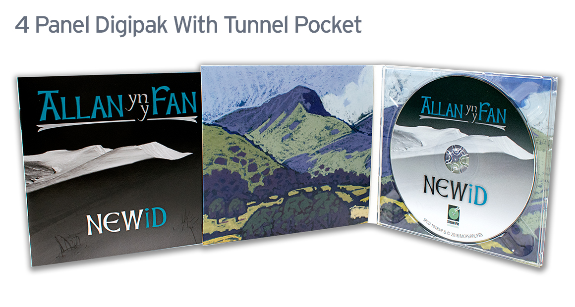 4 Panel CD Digipaks With Tunnel Pocket