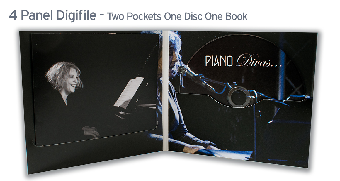 4 Panel CD Digifile - Two Pockets - Disc and Book
