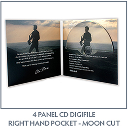 4 Panel CD Digifile Right Hand Pocket Moon Cut
