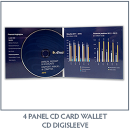 4 panel CD Digisleeve Card Wallet