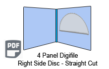 4 Panel CD digifile right hand pocket