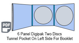 6 Panel CD Digipak 2 Disc with Tunnel Pocket