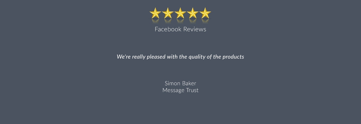 We're really pleased with the quality of the products